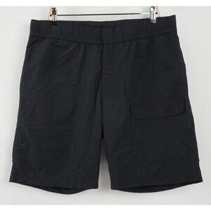 New Folk Tech Cargo Men's Size 5 36 x 9 Black Nylon Mesh Lined Drawstring Shorts